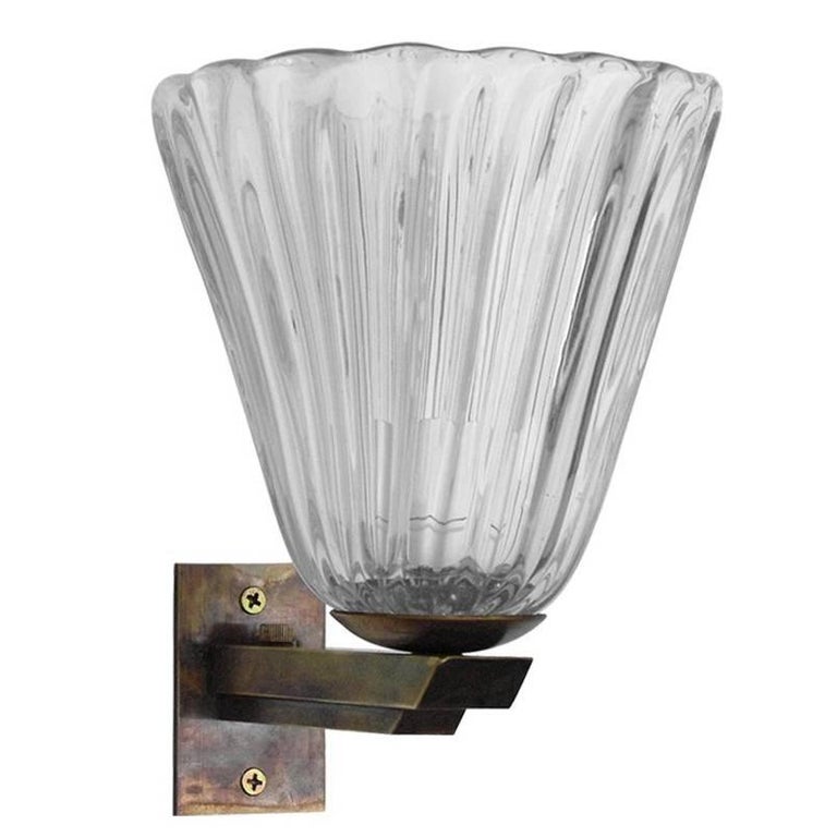 Italian Murano Glass Sconces by Barovier e Toso For Sale at 1stdibs
