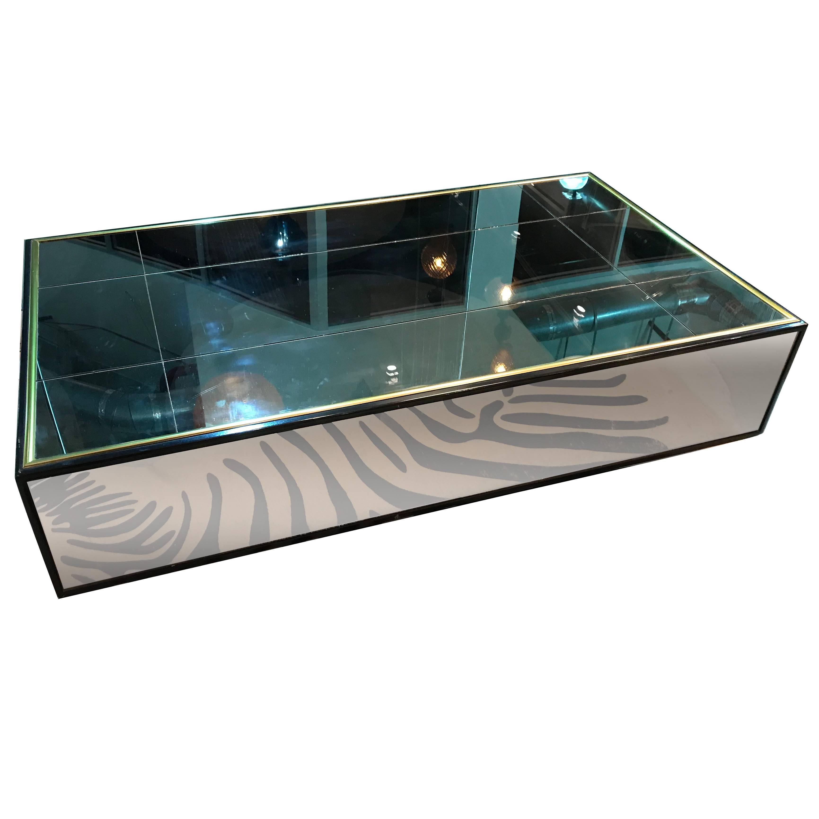 Mirrored Coffee Table, Lg Century Similar to One in Yves Saint Laurent Paris Apt