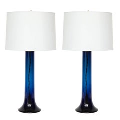 Luxus Midnight Blue Glass Lamps