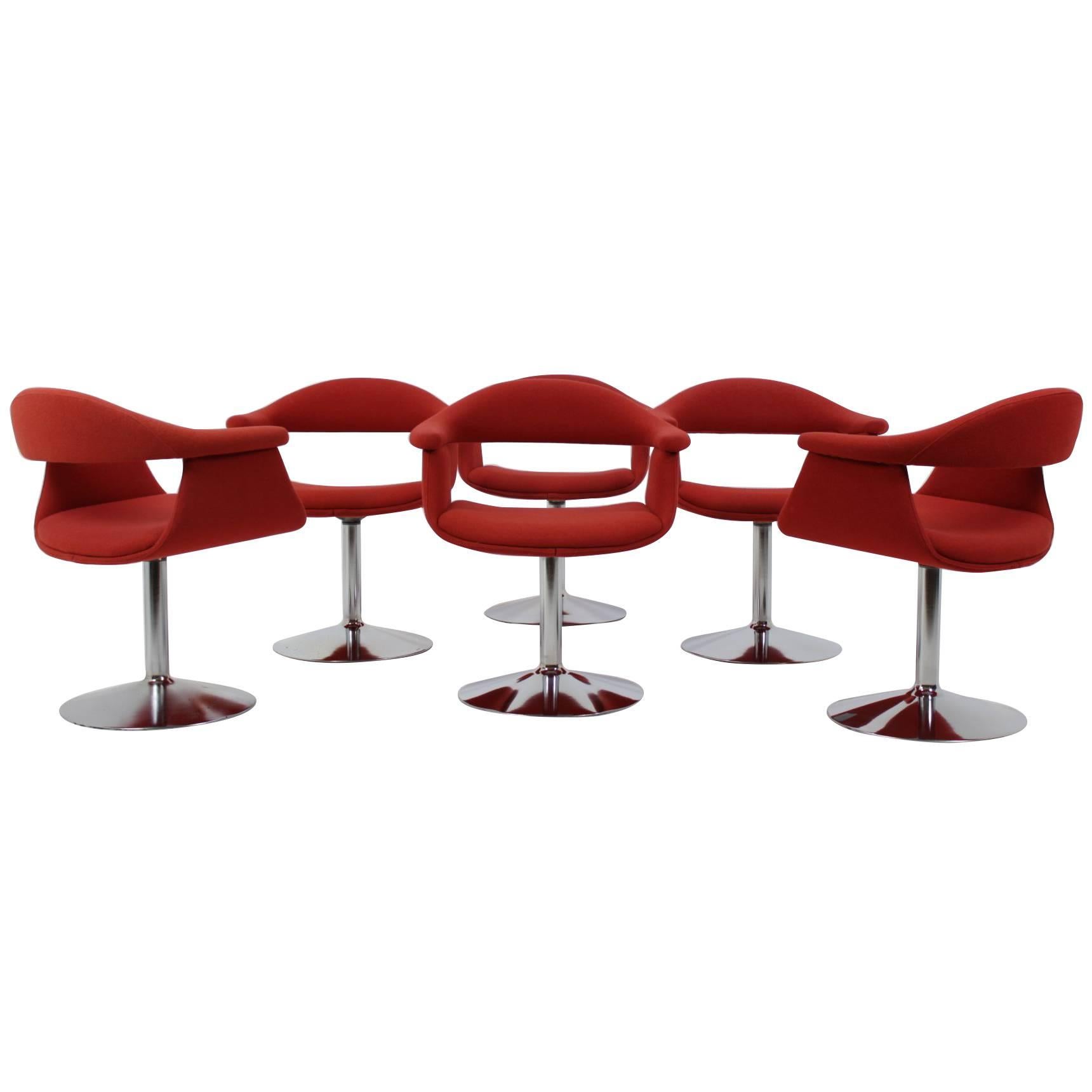 Six Rare "Captain's" Chairs by Eero Aarnio for Asko Lahti, Finland, 1966