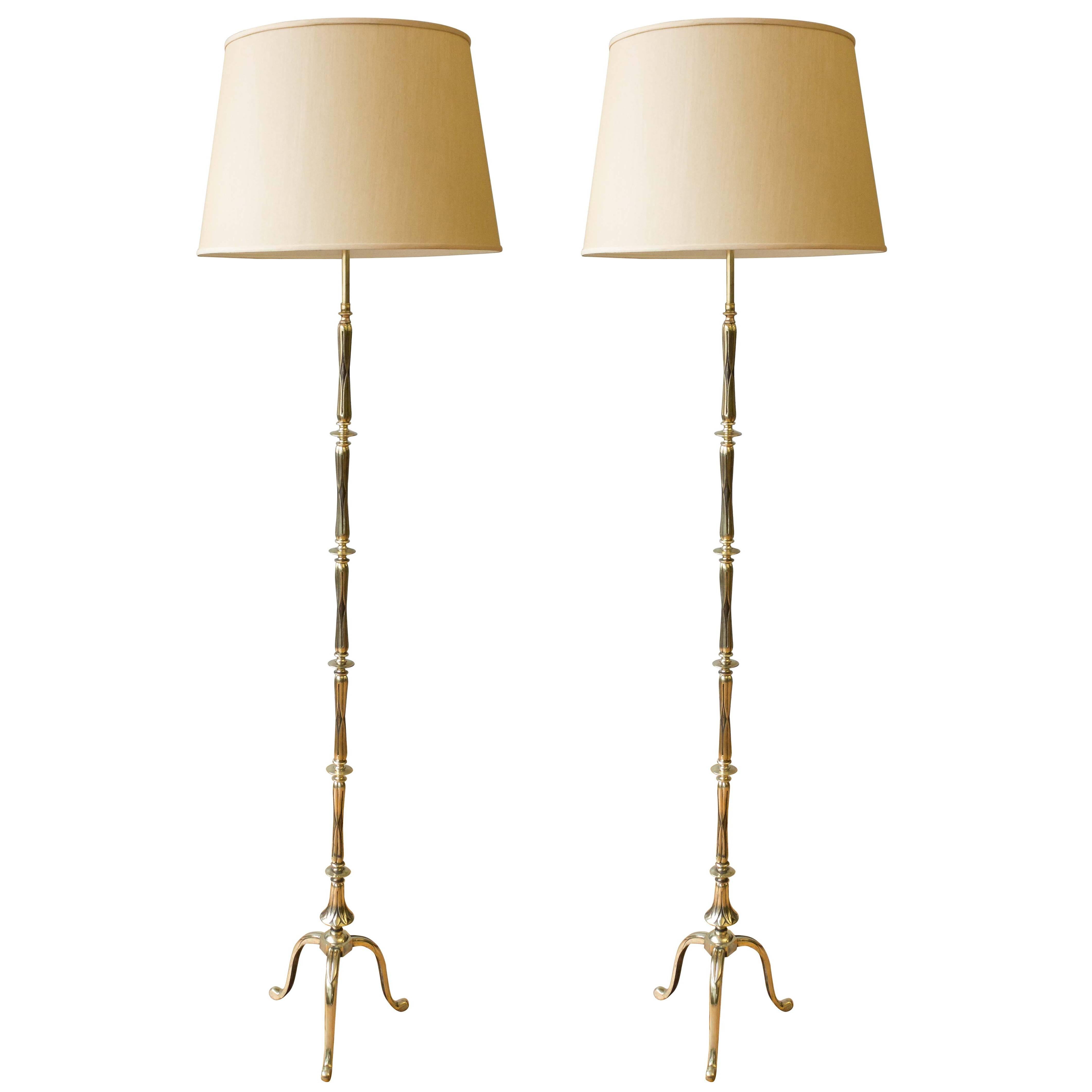 Pair of French Art Deco Style Floor Lamps
