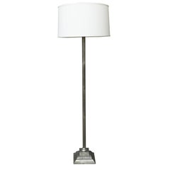 Französische versilberte Bronze-Stehlampe im neoklassischen Stil