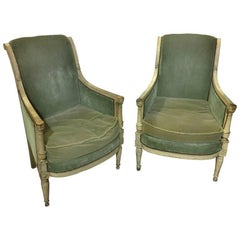 Pair of 19th Century Directoire Bergeres