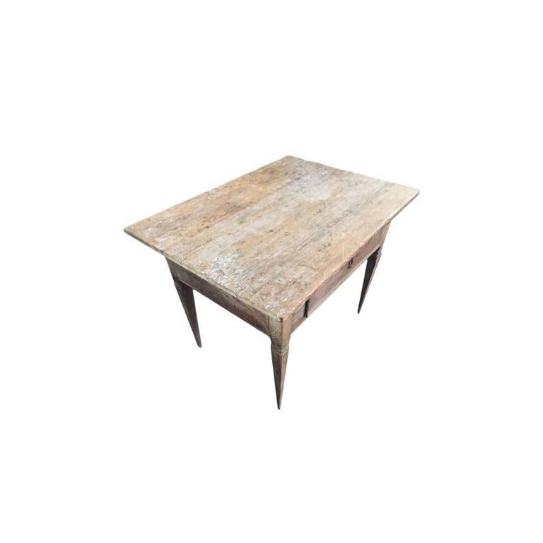 Painted 18c Swedish Table with Original Patina