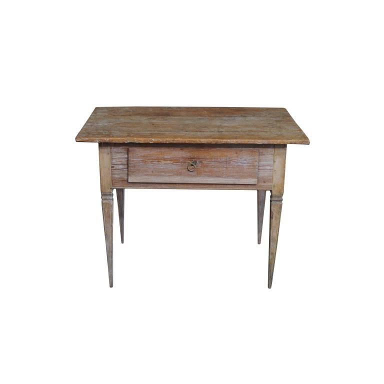 18c Swedish Table with Original Patina In Distressed Condition In New Orleans, LA