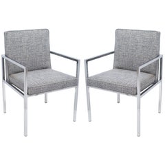 Vintage Pair of Mid-Century Modern Side Chairs by Milo Baughman