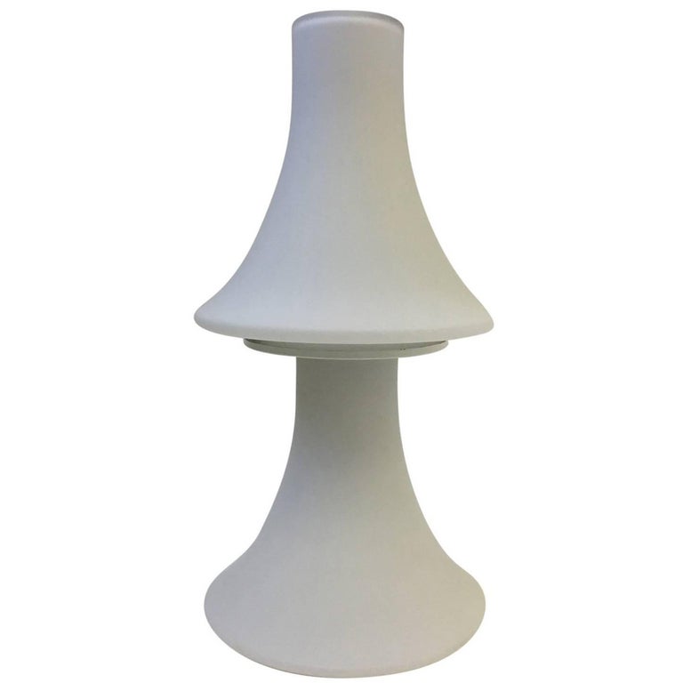 White Frosted Glass Table Lamp by Laurel Lamps For Sale at 1stDibs