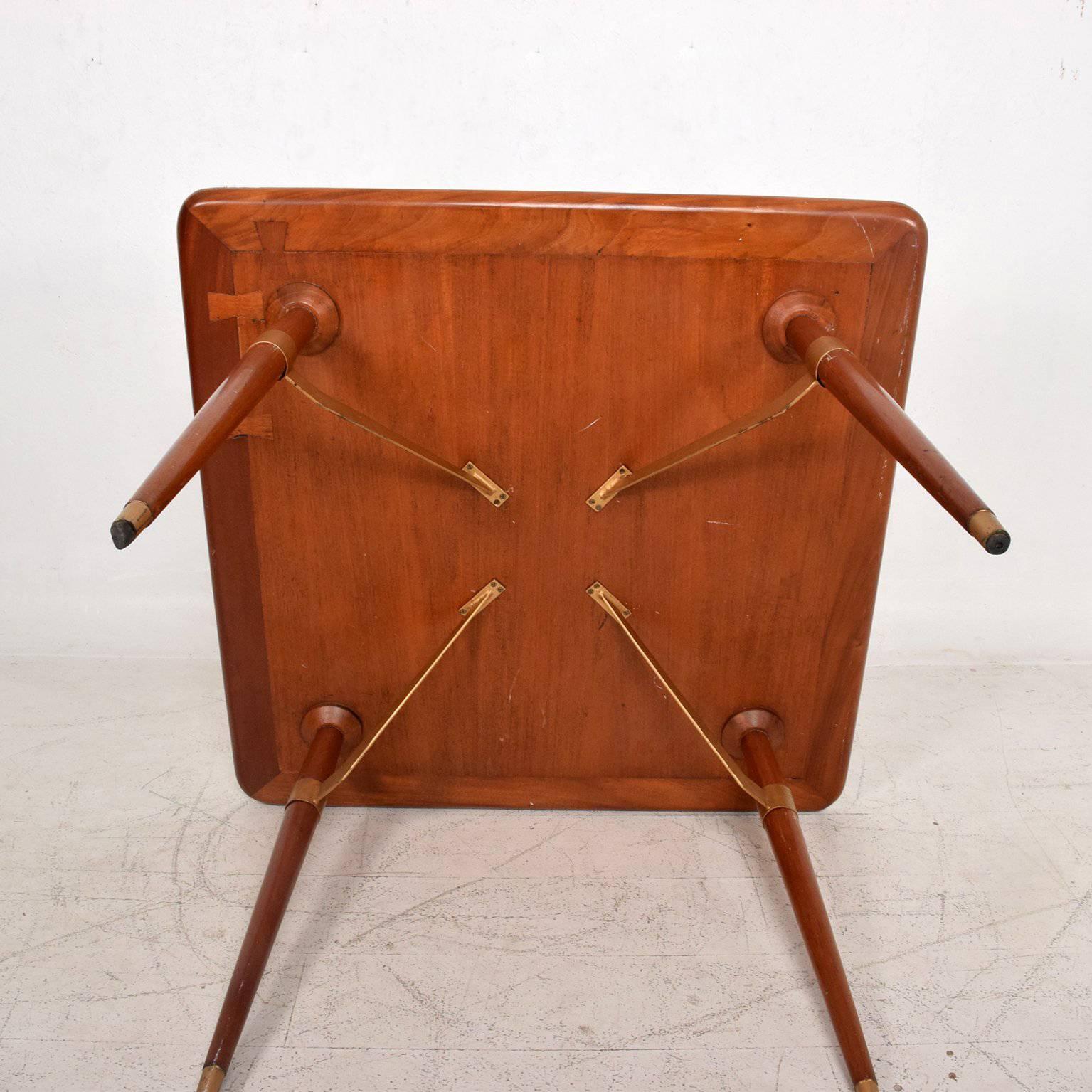 Mid-Century Modern Mexican Modernist Game or Dining Table in Mahogany Wood