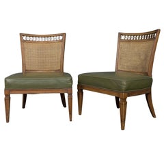 Retro Pair of Italian Mid-Century Modern Side Chairs