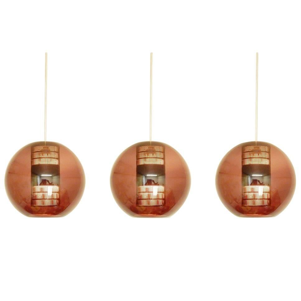 Set of Three Model 'Nt63 E/00' Pendant Lamps by Philips. Netherlands, 1960s