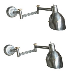 Pair of 1950s Soviet Era Articulated Adjustable Wall Lights