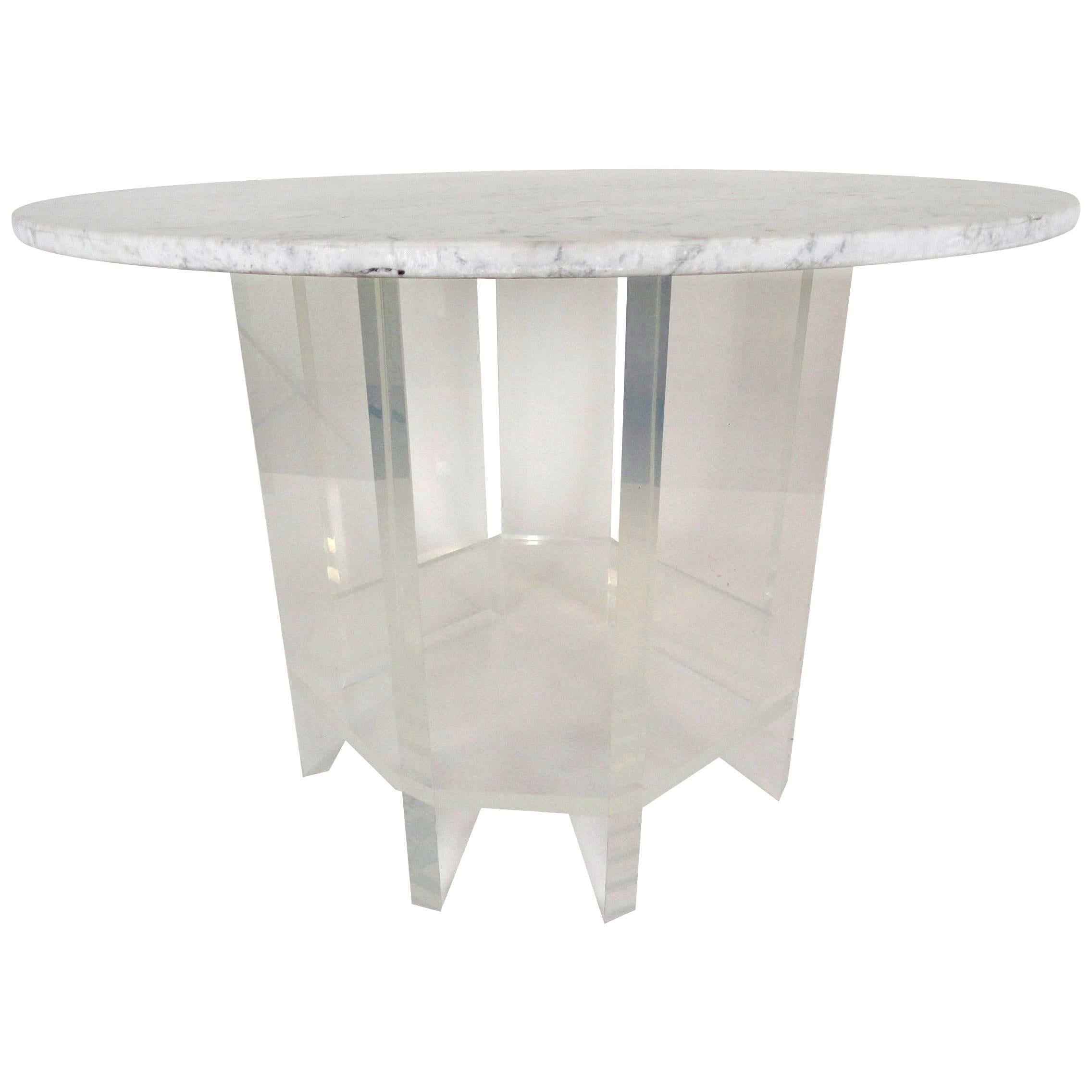 Jeffrey Bigelow Signed and Dated Acrylic Table Base For Sale