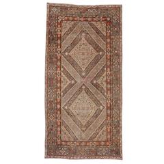 Antique Khotan Runner with Modern Design in Time Softened Colors 9
