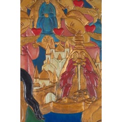 Karoly Fulop, „Der Baptismus“, polychromierte Keramiktafel, ca. 1950er Jahre