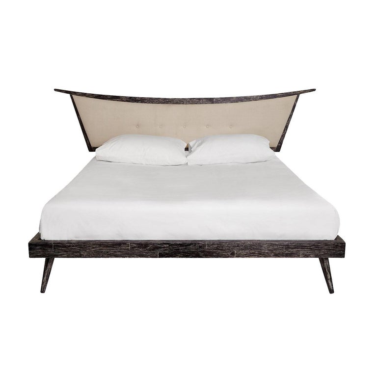 Parker Ebonized Platform Queen Bed at 1stDibs