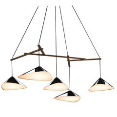 Large Daniel Becker 'Emily' Five-Shade Chandelier