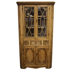 19th Century Pine Corner Cabinet
