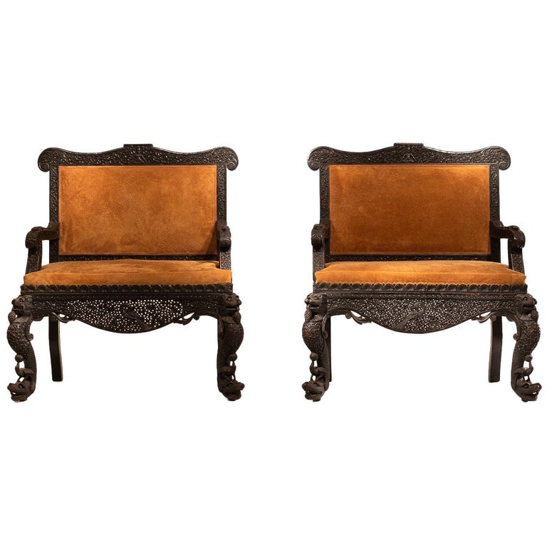 Pair Of Anglo Indian Sofas For At 1stdibs Pair Of Anglo Indian Sofas For