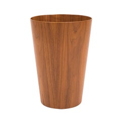 Tall Scandinavian Modern Teak Wastebasket by Rainbow Wood Products