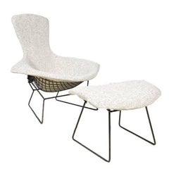 Bird Chair and Ottoman by Harry Bertoia for Knoll