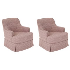 Edward Wormley Smokey Amethyst Slipper Chairs