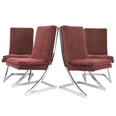 1970s Milo Baughman for DIA Chrome Z-Chairs