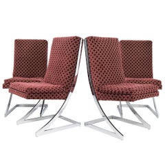 1970s Milo Baughman for DIA Chrome Z-Chairs 