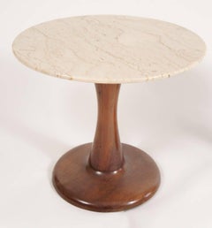 Danish Midcentury Tulip End or Side Tables with Marble Tops, circa 1960s
