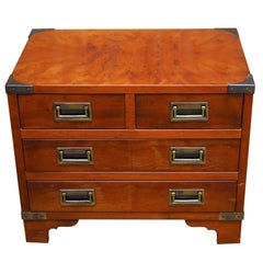 Vintage Diminutive Campaign Style Chest or Dresser by Hekman 