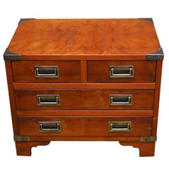 Vintage Diminutive Campaign Style Chest or Dresser by Hekman
