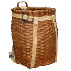 American Adirondack Trappers Basket or Pack Basket 