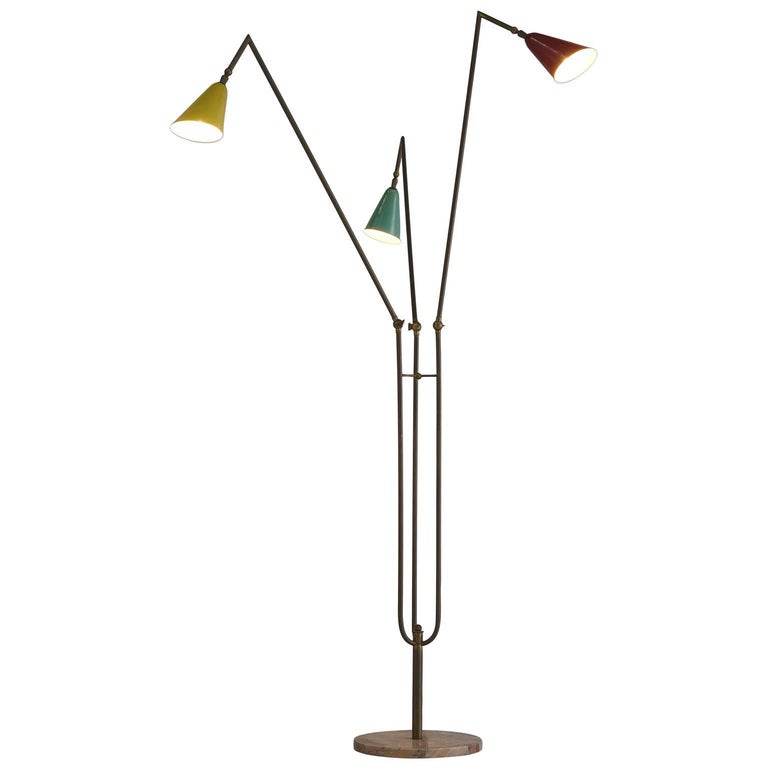 Italian Multicolored Floor Lamp With Brasarble For At Italian Multicolored Floor Lamp With Brasarble For