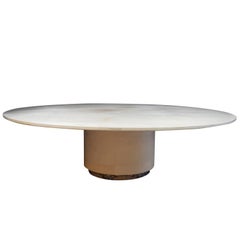 Large Round Parchment Dining Table 