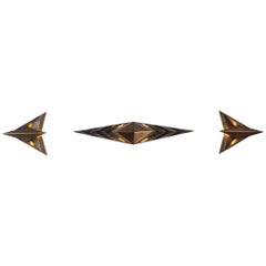 Parenthetical Light, Bronze Wall Sconce Trio by Force/Collide