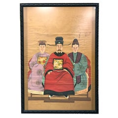 Large Chinese Ancestral Portrait Painting