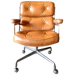 Vintage Tan Leather Time Life Chair