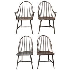 Set of Four Metal Windsor Chairs