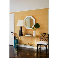 Jacques Acrylic and Brass Console by Jonathan Adler