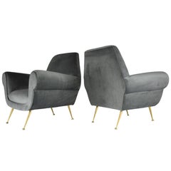 Italian Armchairs by Gigi Radice for Minotti, 1950s