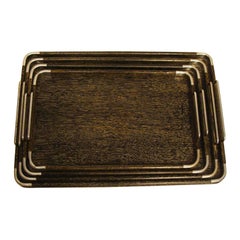 Set of Four Vintage Nested Serving Trays