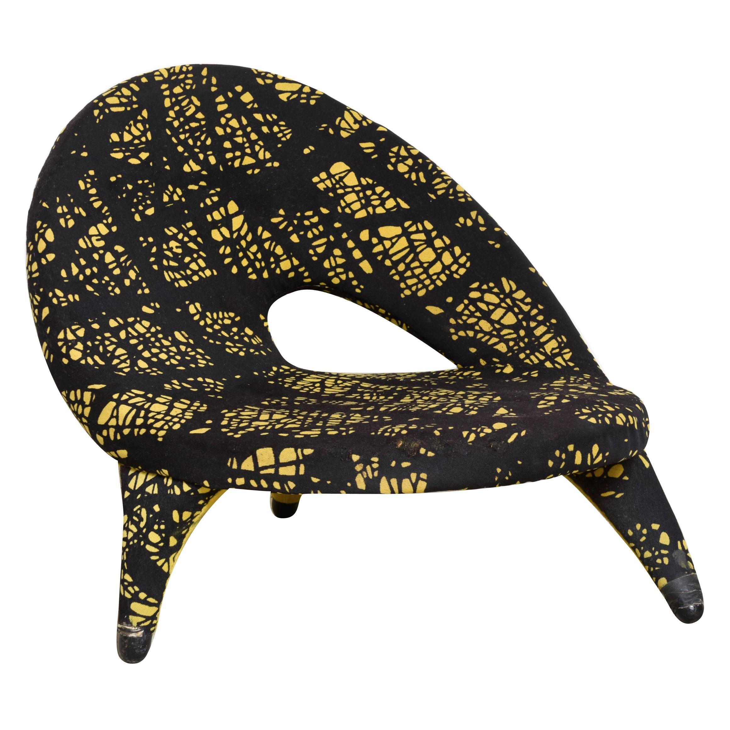Chaise de forme organique arabesque conçue par Folke Jansson, Suède