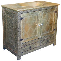 Superb Moroccan Bathroom Single Sink Vanity