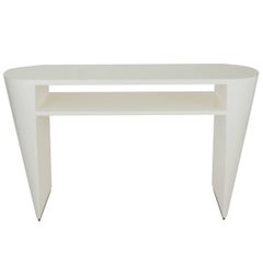 Art Deco White Lacquered Console Table