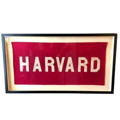 1930s Harvard University Cloth Banner