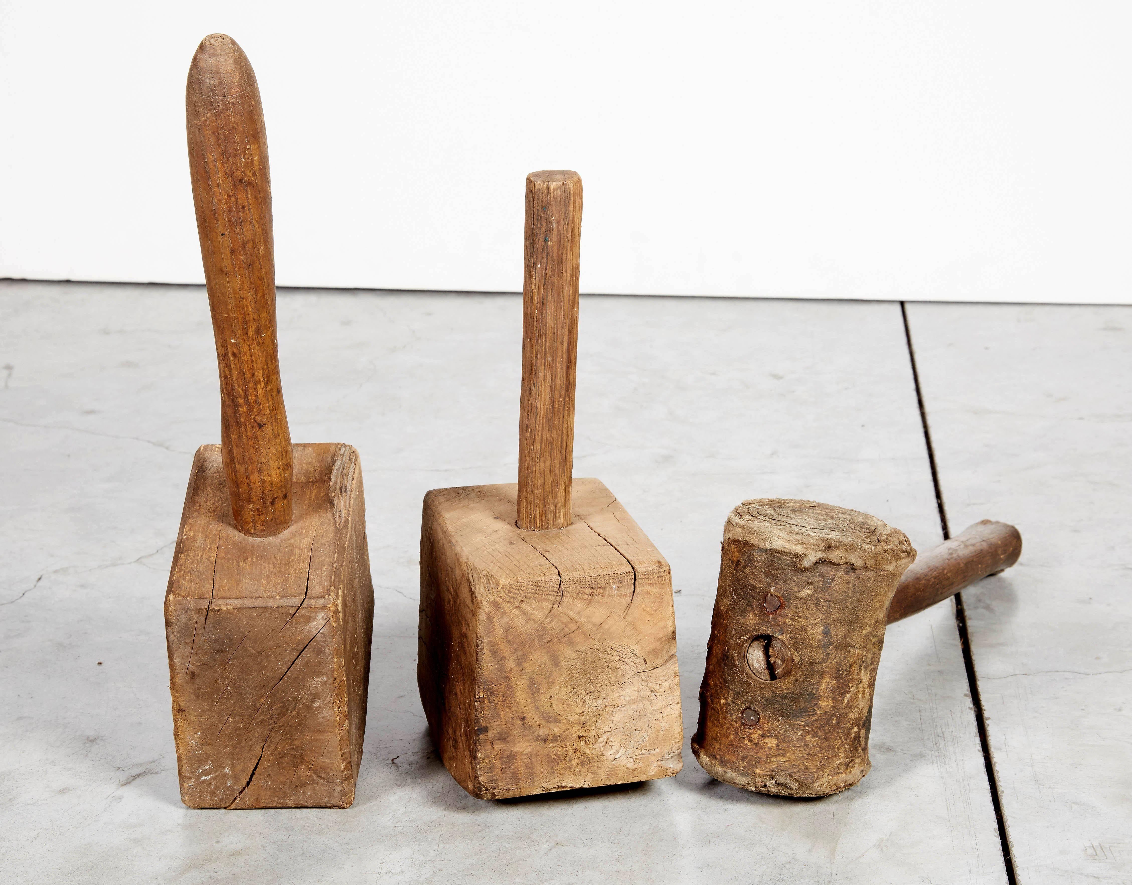 20th Century Early American Wood Mallets