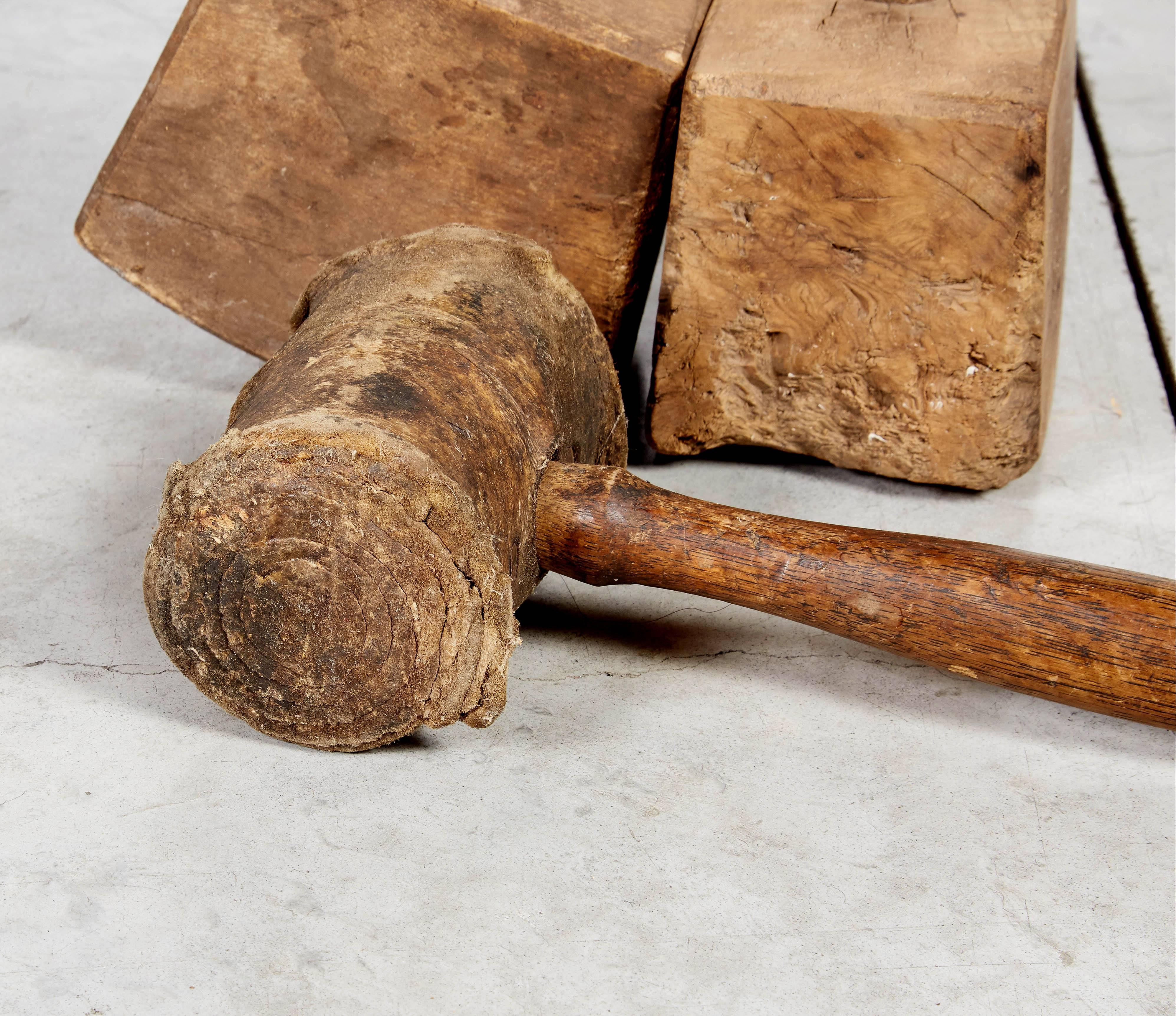 Early American Wood Mallets In Good Condition In New York, NY