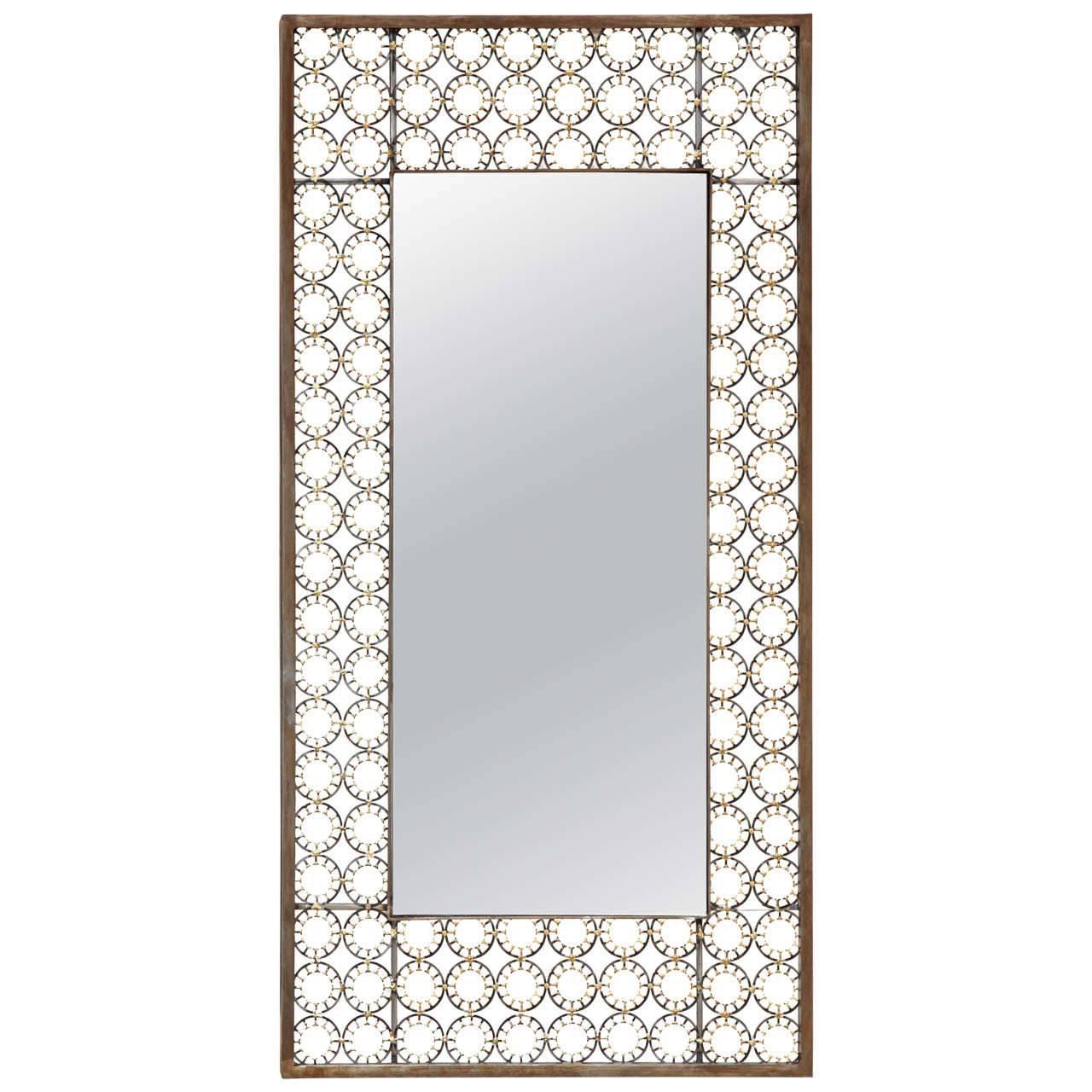 Marie Suri Iron and Bronze Ovation Mirror For Sale 4