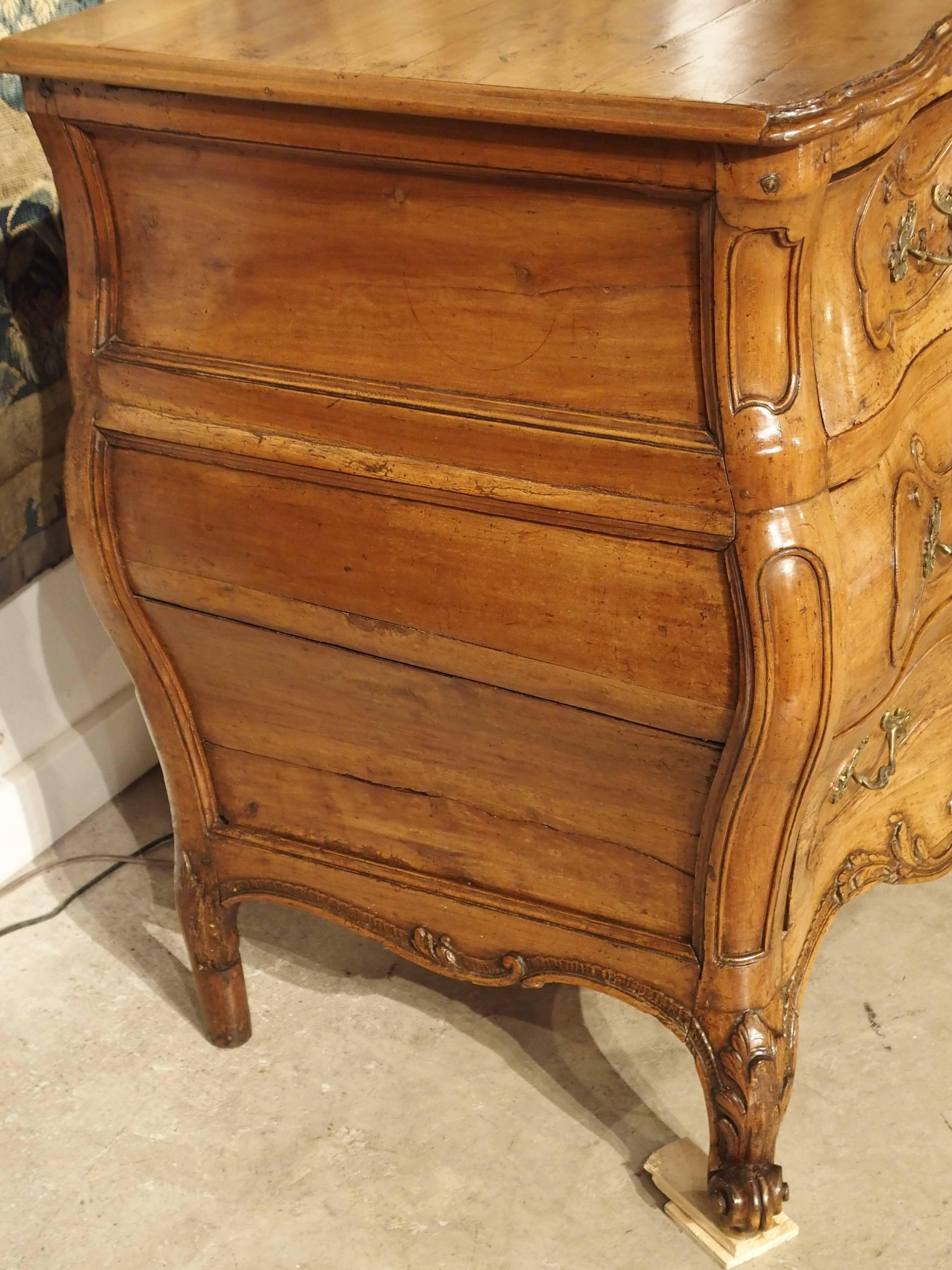 Rare Period Louis XV Pearwood Commode En Tombeau, circa 1750 2