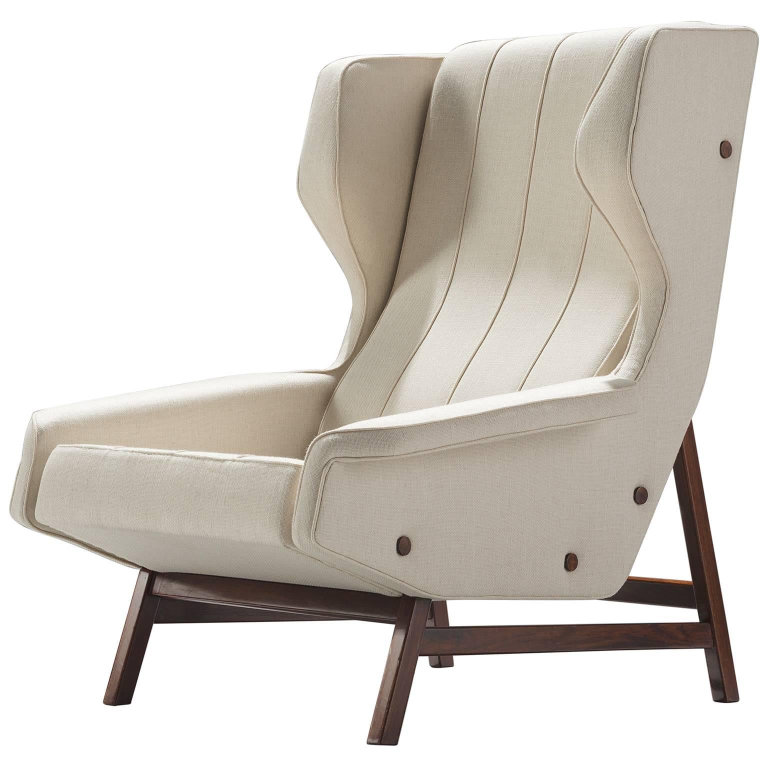 Gianfranco Frattini Reupholstered Lounge Chair for Cassina
