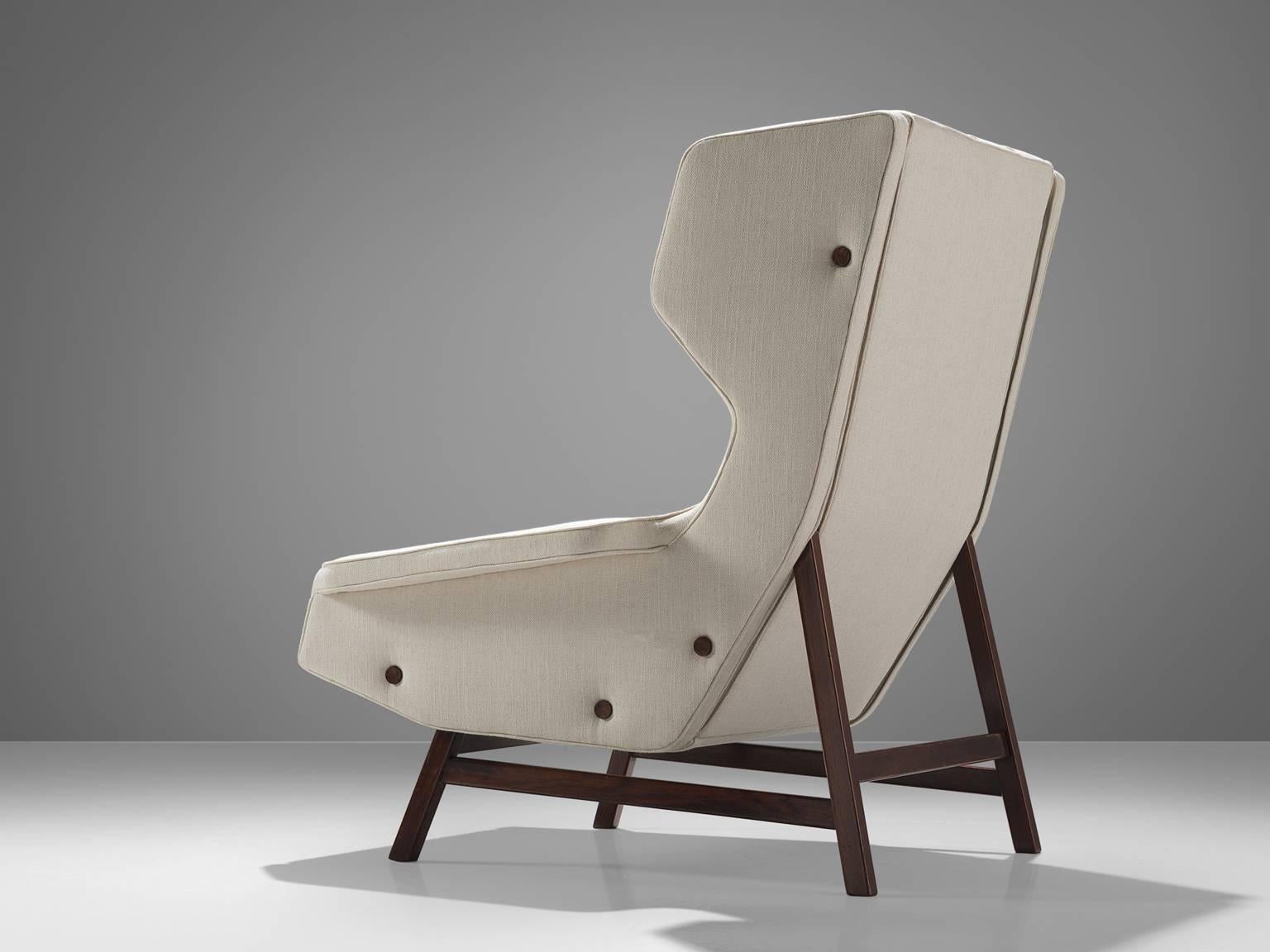 Italian Gianfranco Frattini Reupholstered Lounge Chair for Cassina